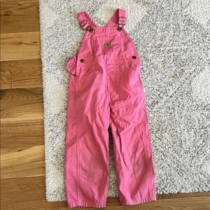 Carhartt Kids Pink Overalls - Bright Pink Bib Dungarees